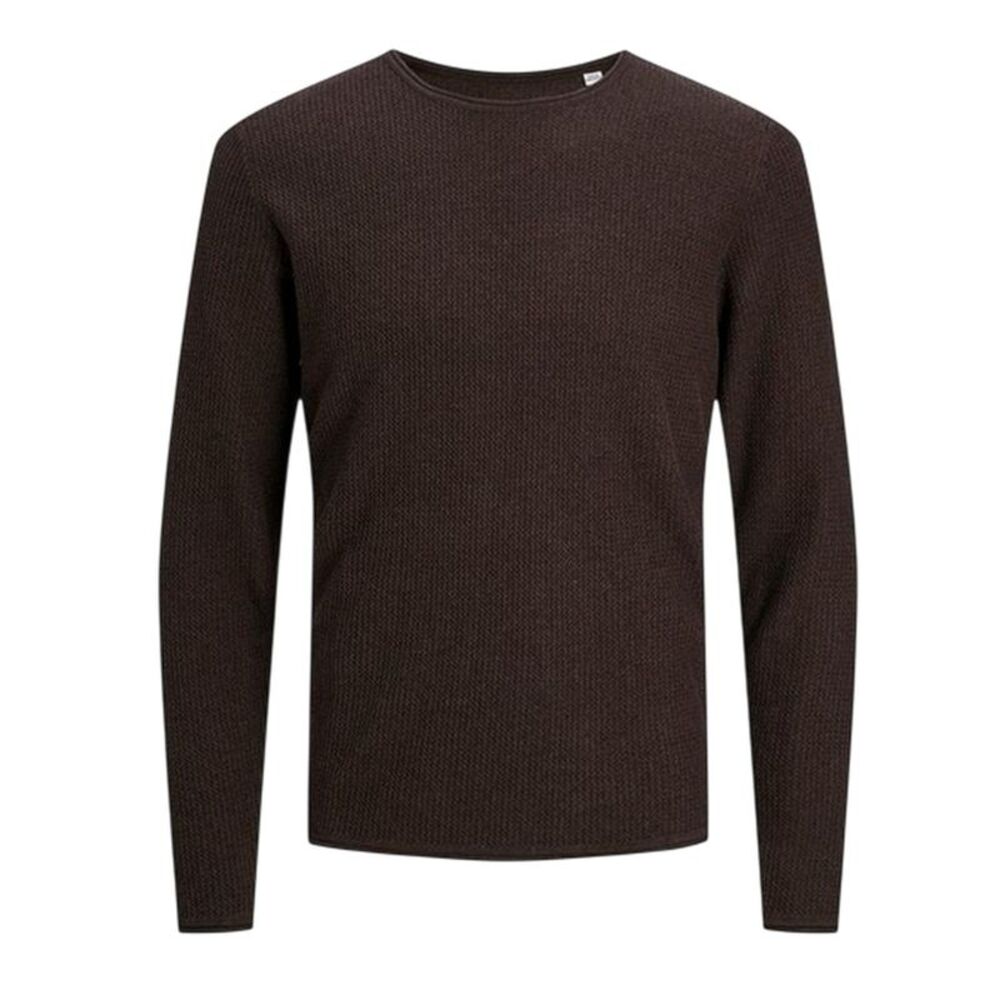 Jack And Jones Mens Knitted Crew Neck Regular Sweatshirt / Brown
